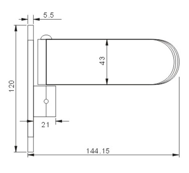 GLASS DOOR HINGE