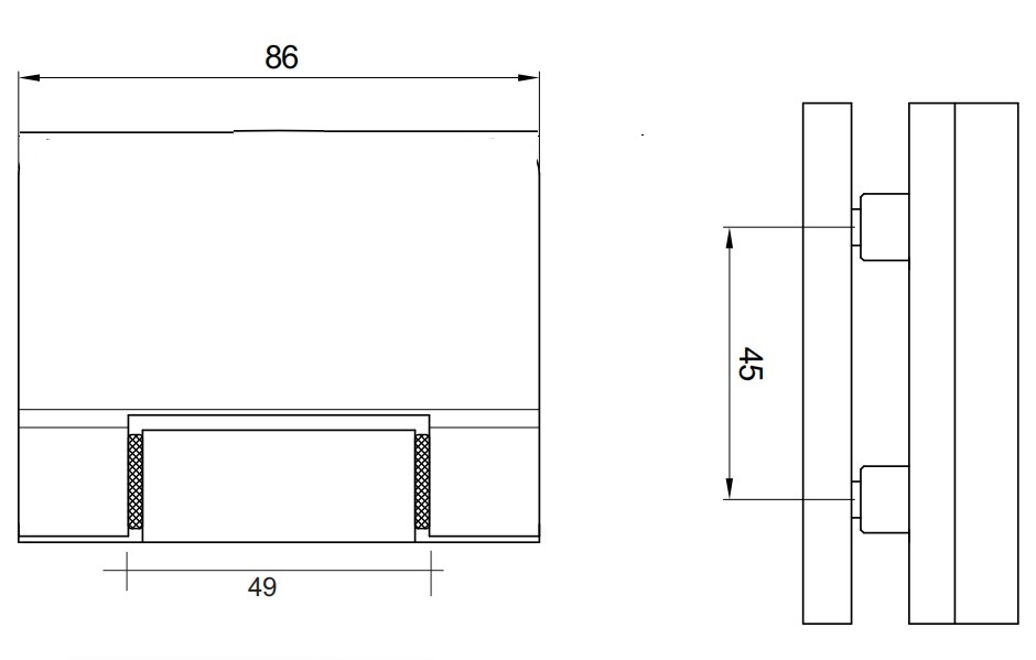 ALUMINUM GLASS DOOR HNGE