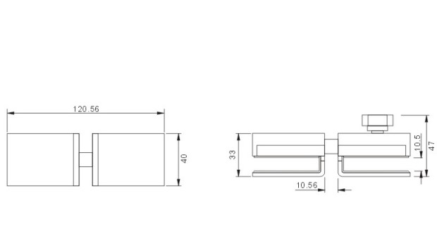 GLASS TO GLASS DOOR LATCH