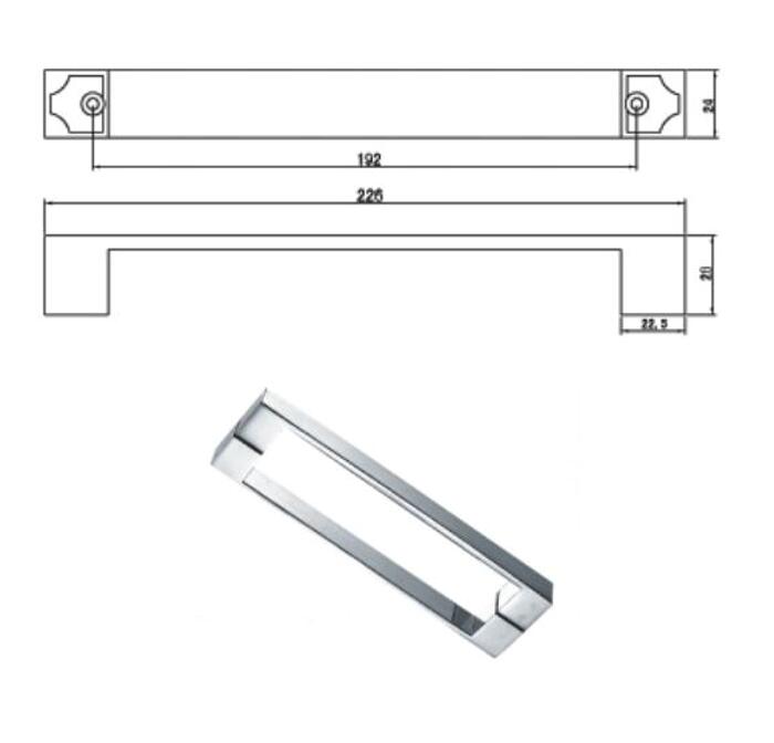 ZINC ALLOY SHOWER DOOR HANDLE