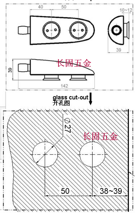 glass door pivot