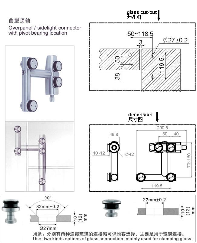 glass door pivot