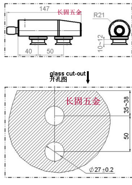 GLASS DOOR UPPER PIVOT