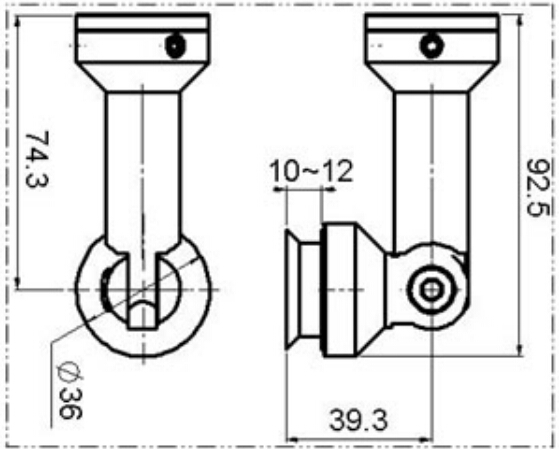 adjustable wal to glass connector