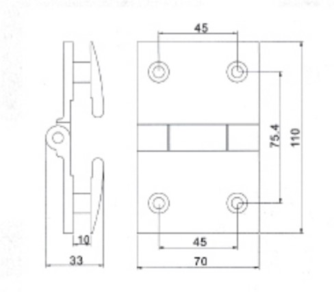 BRASS SHOWER DOOR HINGE