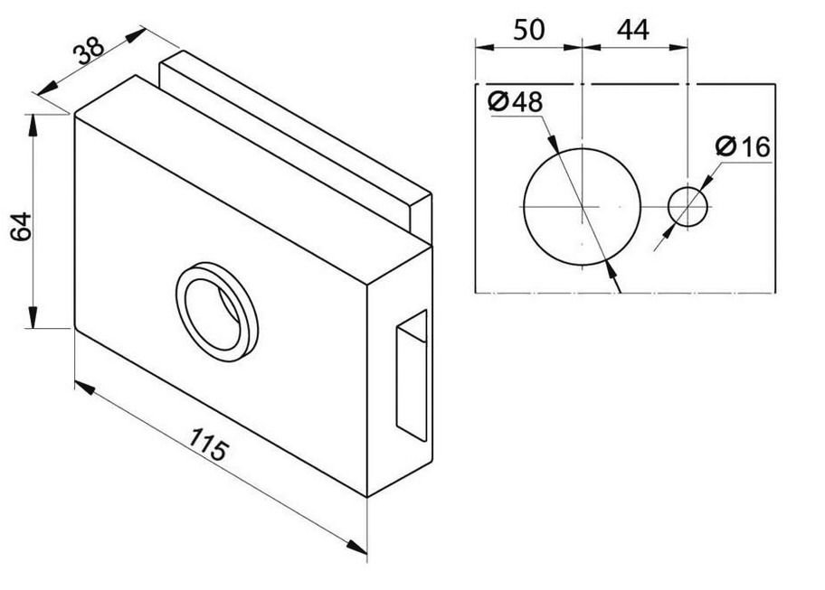 GLASS DOOR LOCK